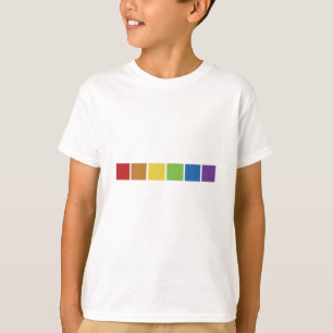 Camiseta Cubo Colorido Em Vermelho Azul Cor-De-Rosa Verde