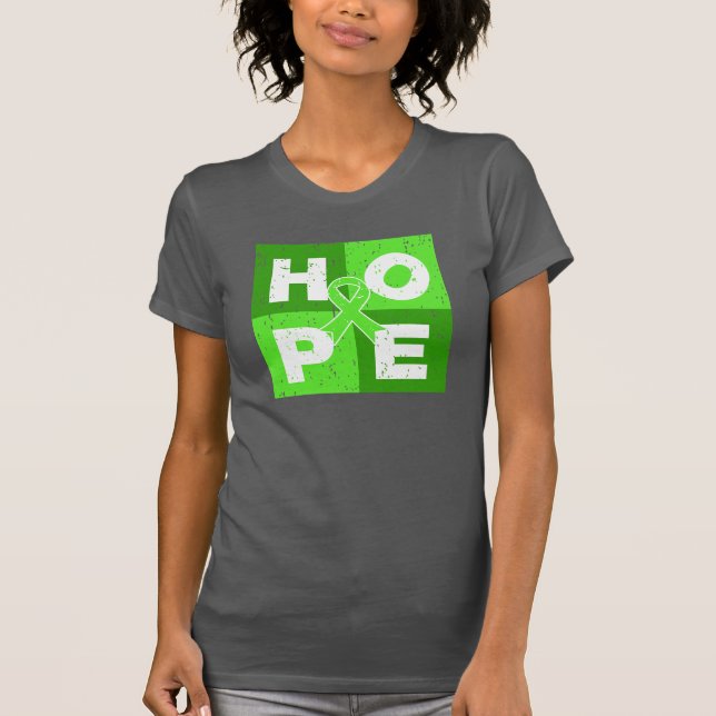 Camiseta Cubo da ESPERANÇA do linfoma de Non-Hodgkins (Frente)