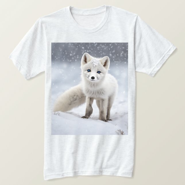 Camiseta Cubo da Fox do Ártico (Frente do Design)