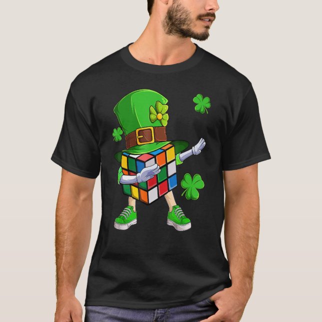 Camiseta Cubo de Dabbing Speed Cubing Puzzle Matemático St  (Frente)