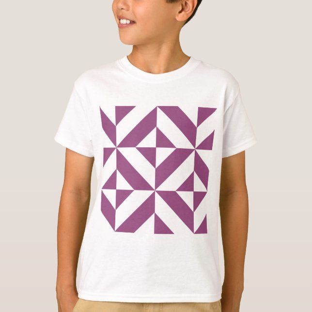 Camiseta Cubo de Deco Geométrico Quente (Frente)