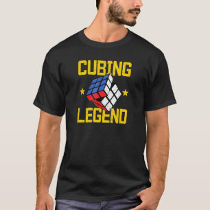 Camiseta Cubo de Quebra-Cabeça Competitivo Lenda do Cubo Má
