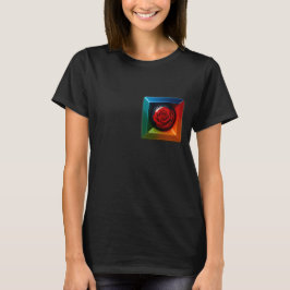 Camiseta Cubo de Rosa Arco-Íris