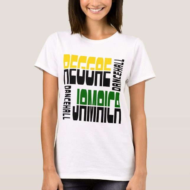 Camiseta Cubo de salão de dança de Jamaica da reggae, 3 (Frente)