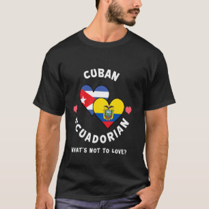 Camiseta Cubo-Equatoriano O Que Não Amar Bandeiras Coração