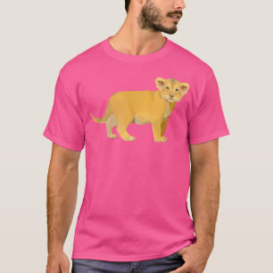 Camiseta Cubo Lion Adorável Triangular Para Criança