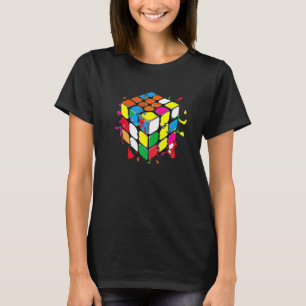 Camiseta Cubo mágico com pintura de abertura para cuberes d