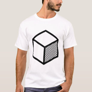 Camiseta Cubo - Preto em Branco