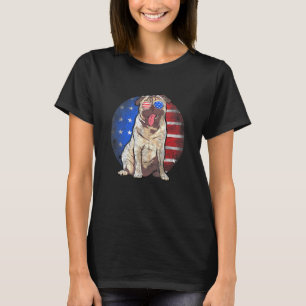 Camiseta Cubo Pug Usa Bandeira Óculos De Sol Vintage 4 De J
