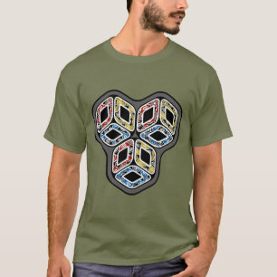 Camiseta Cubos 3-D coloridos