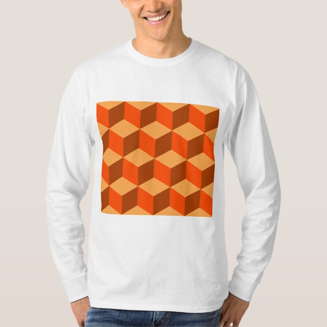 Camiseta Cubos Laranja (Frente)