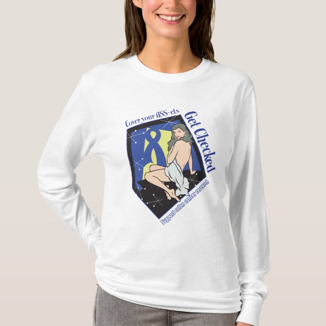 Camiseta Cubra seus recursos OBTÊM verificado - cancro do (Frente)