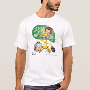 Camiseta Cuck uns desenhos animados do pato pela guarniçã