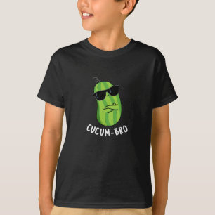 Camiseta Cucum-bro Funny Veggie Cucumber Pun Dark BG