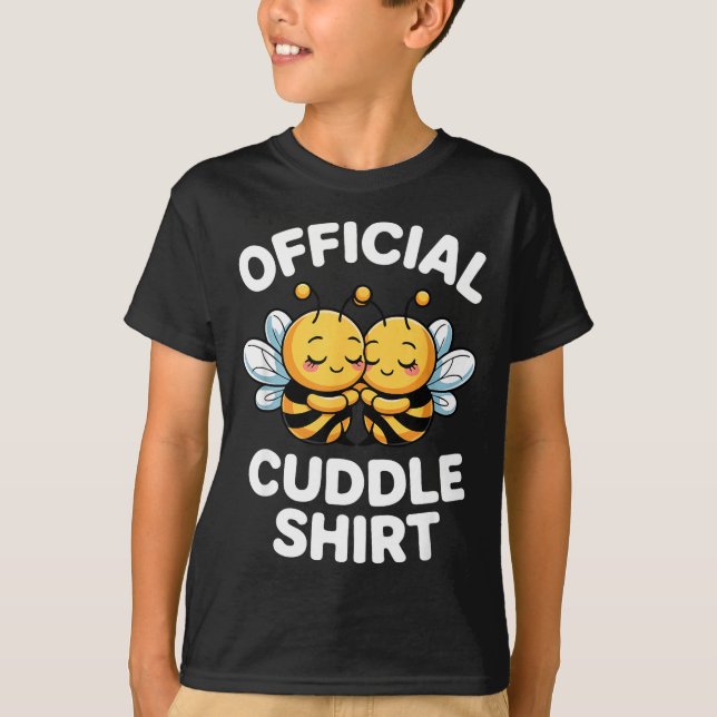 Camiseta Cuddle Shirt Cute Bees Funny Cozy Couple  (Frente)