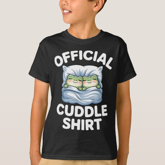Camiseta Cuddle Shirt Funny Cute Frogs Cozy  (Frente)