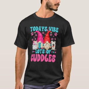 Camiseta Cuddles Gnomo Cite Para Mulheres E Melhor Gato E