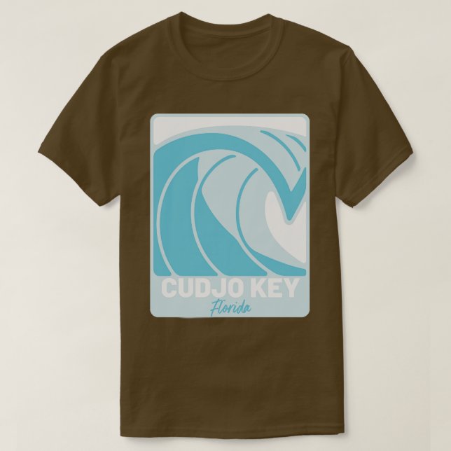 Camiseta Cudjo Key Florida Atlantic Ocean FL Crashing Wave (Frente do Design)