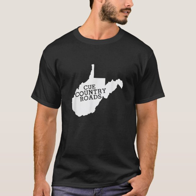 Camiseta Cue Country Roads West Virginia T shirt (Frente)