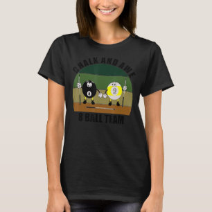 Camiseta Cue Sports Piscina Billiards Team Chalk E Awe 8 Ba