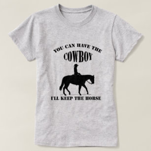 Camiseta Cueca Engraçada Leva o Cowboy Mantenha o Cavalo Ro