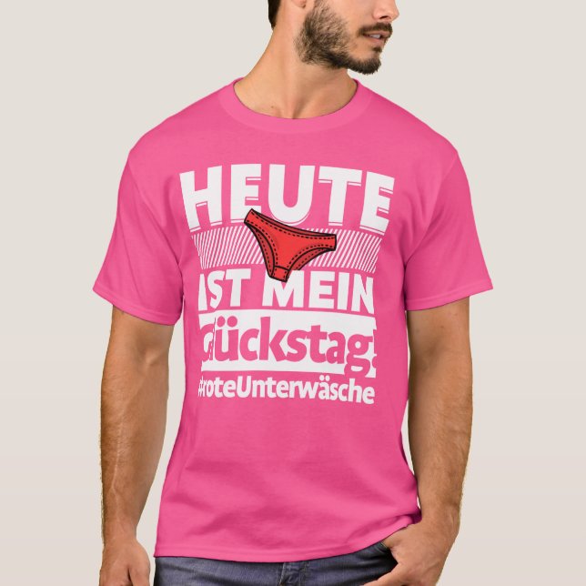 Camiseta Cueca Vermelha Engraçada Sorte de Véspera de Ano N (Frente)