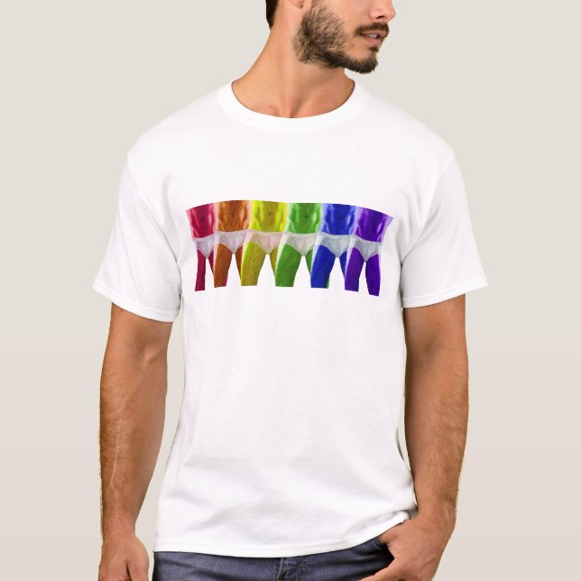Camiseta Cuecas Arco-Íris Masculinas (Frente)