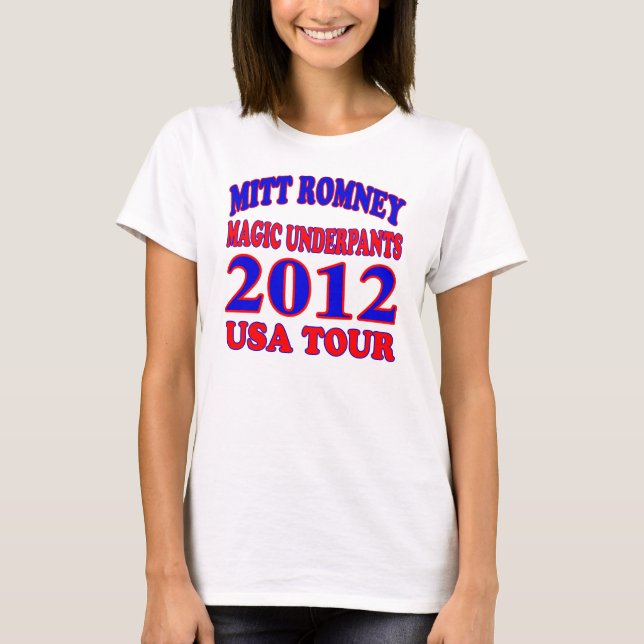 Camiseta CUECAS da MÁGICA de Mitt Romney (Frente)