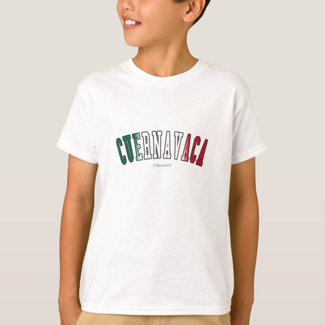 Camiseta Cuernavaca em cores da bandeira nacional de México (Frente)
