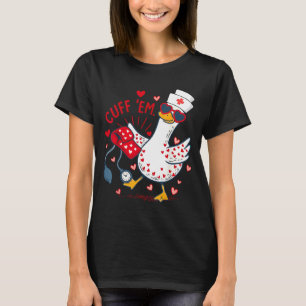 Camiseta Cuff Em Cupid Goose Dia dos Namorados Enfermeira