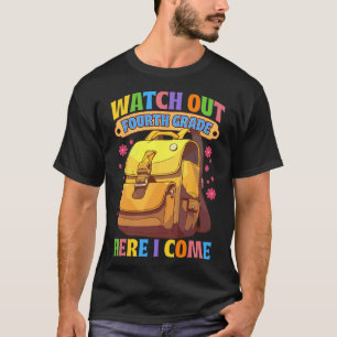 Camiseta Cuidado 4º Ano Aqui Vou Eu 4º Ano de Volta