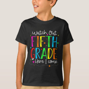 Camiseta Cuidado 5º Ano Aqui Vou Eu De Volta à Escola B