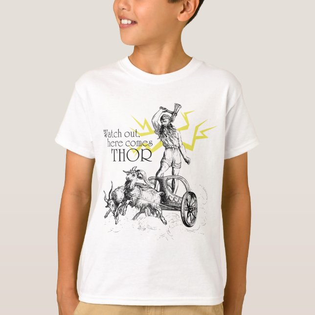 Camiseta Cuidado, Aqui Vem Thor! (Frente)