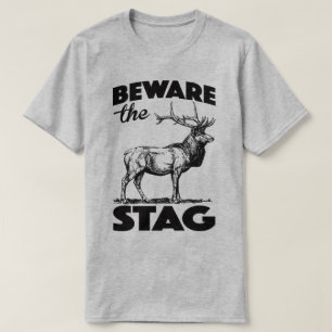 Camiseta Cuidado Com A Festa De Stag Do Weekend Solteiro En