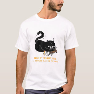 Camiseta Cuidado com a noite, criança. todos os gatos são