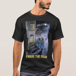 Camiseta Cuidado com a pintura da lua por Alfred Fox