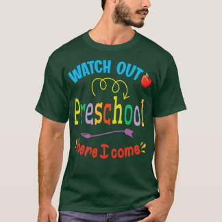 Camiseta Cuidado Com A Pré-Escola, Eu Volto Para A Sc.
