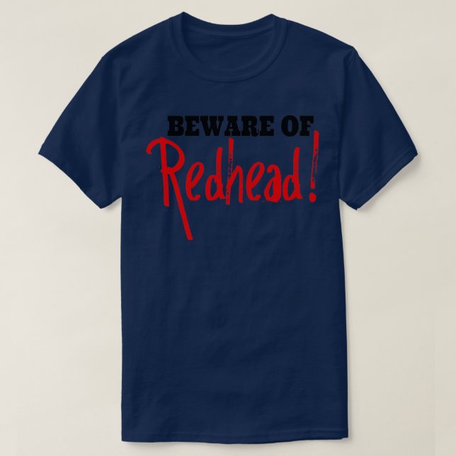 Camiseta Cuidado com a ruiva (Frente do Design)
