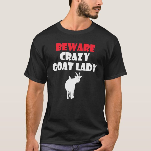 Camiseta Cuidado com as loucas Lady Goat (Frente)