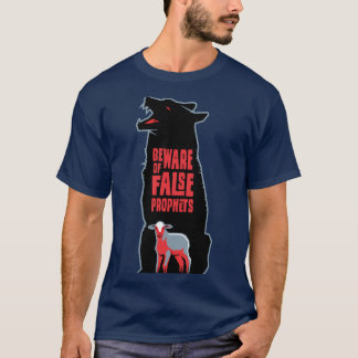 Camiseta Cuidado Com Falsos Profetas Aviso De Jesus 3 Crist
