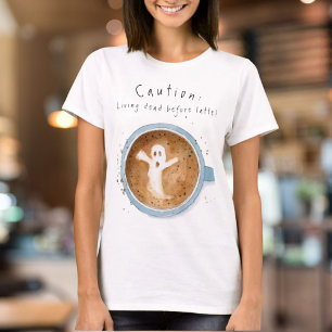 Camiseta Cuidado com Fantasma em Aquarela: Assombrado Antes