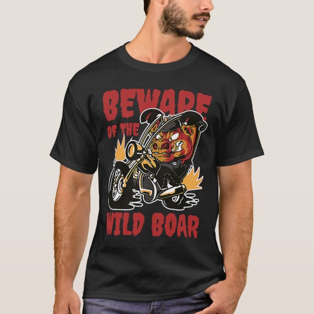 Camiseta Cuidado Com O Barco Selvagem Caçador De Animais (Frente)