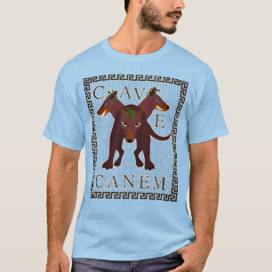 Camiseta Cuidado com o Cão "Cave Canem" Imagem Greco-Romana