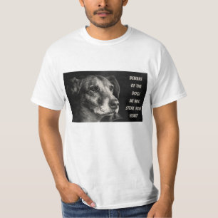 Camiseta Cuidado com o cão, foto personalizada de animais d