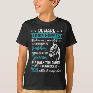 Camiseta Cuidado Com O Cavalo, Cavalo Não É Um Problema Eng