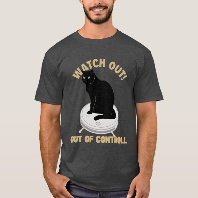 Camiseta Cuidado Com O Controle Do Cat Cat Lovers Da Mãe (Frente)