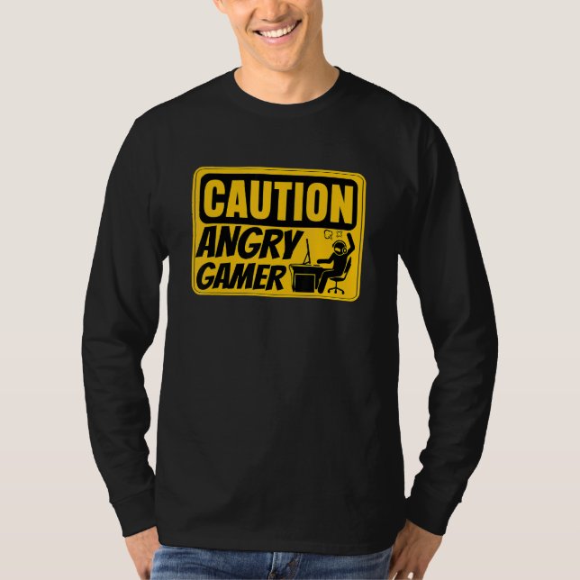 Camiseta Cuidado Com O Gamer Video Game Player Console Pc G (Frente)
