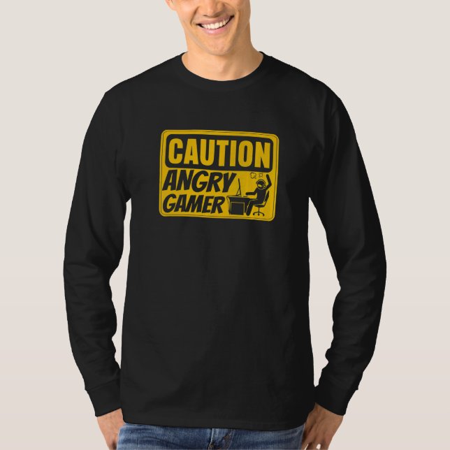 Camiseta Cuidado Com O Gamer Video Game Player Console Pc G (Frente)