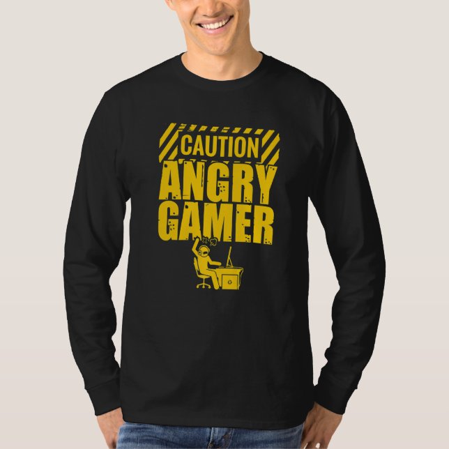 Camiseta Cuidado Com O Gamer Video Game Player Console Pc G (Frente)