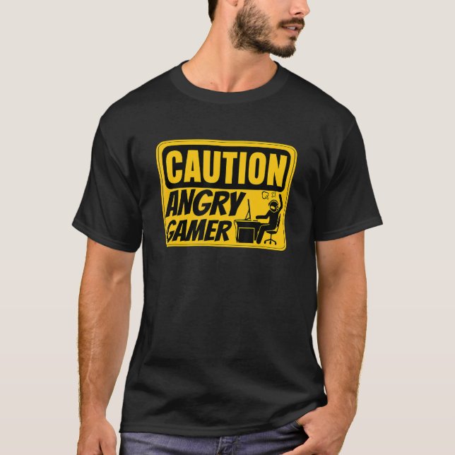 Camiseta Cuidado Com O Gamer Video Game Player Console Pc G (Frente)
